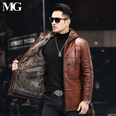 mg皮草油蜡外套原生态连帽