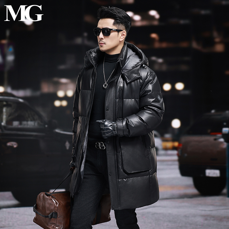 可拆卸帽子90白鸭绒全真皮