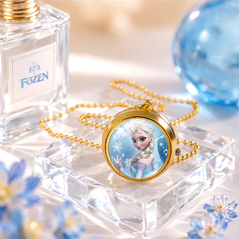 冰雪奇缘儿童旋转怀表小女孩