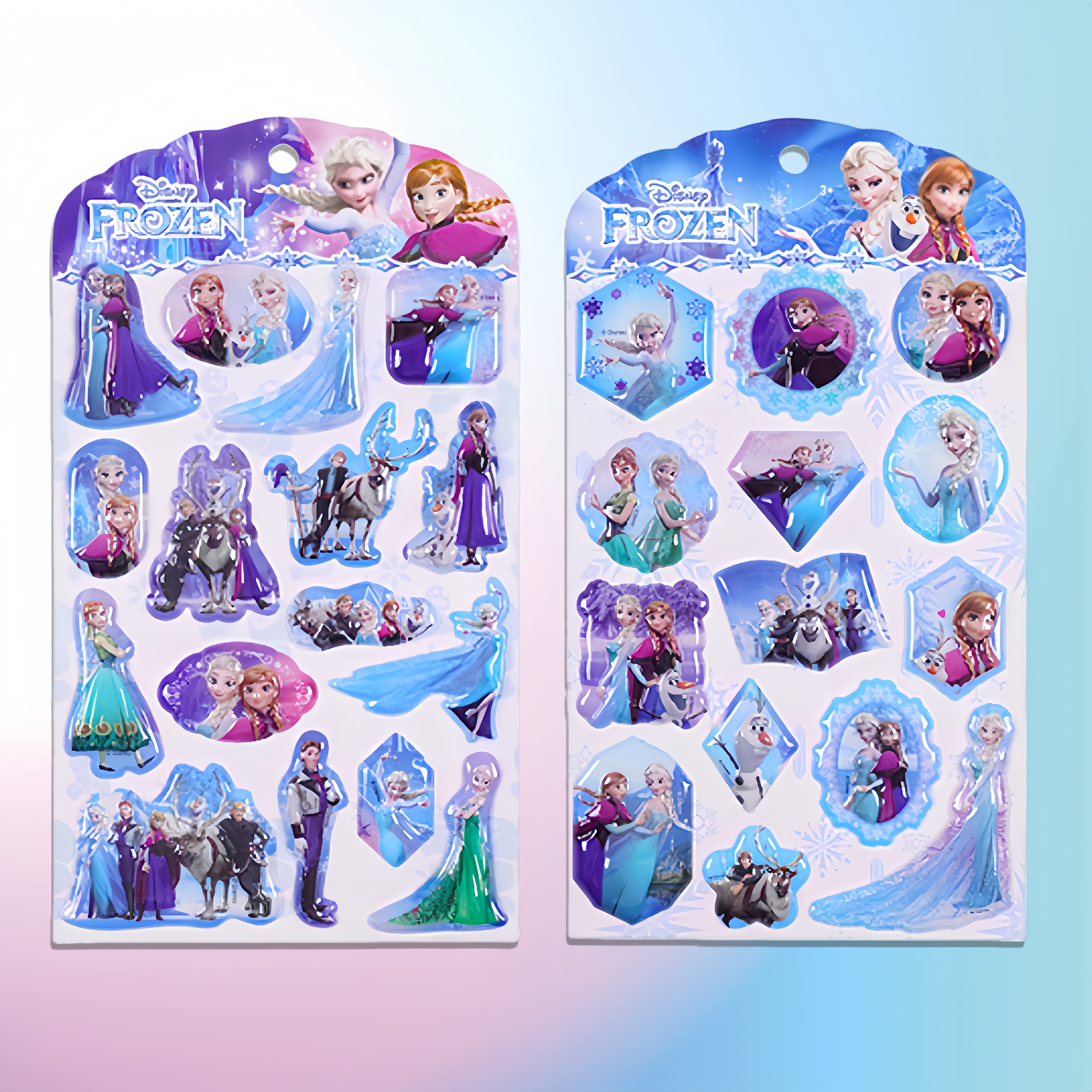 爱莎公主3d泡泡贴女孩装饰