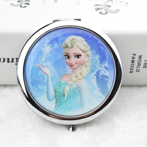 爱莎公主便携式双面小镜子易携带