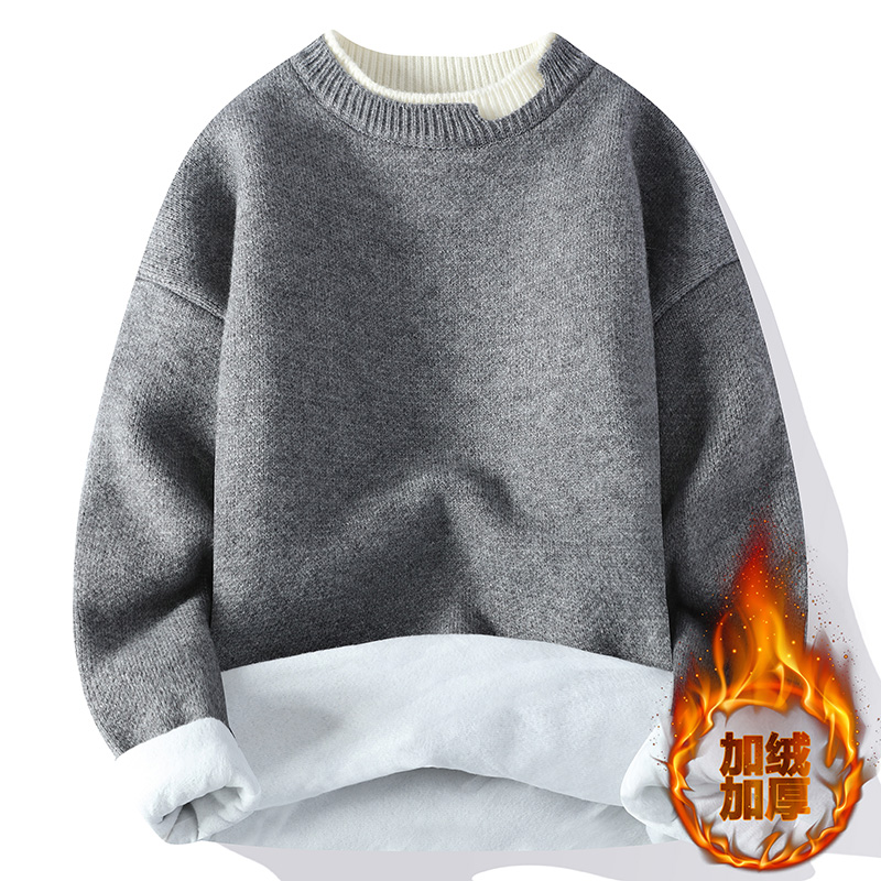 13青少年冬季加绒加厚毛衣12岁男孩初中学生14大童16半高领打底衫