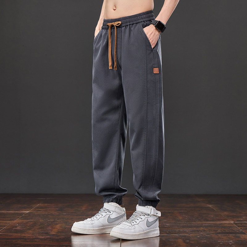 春秋季13青少年松紧腰休闲裤12岁男孩初中学生14潮流15大童运动裤