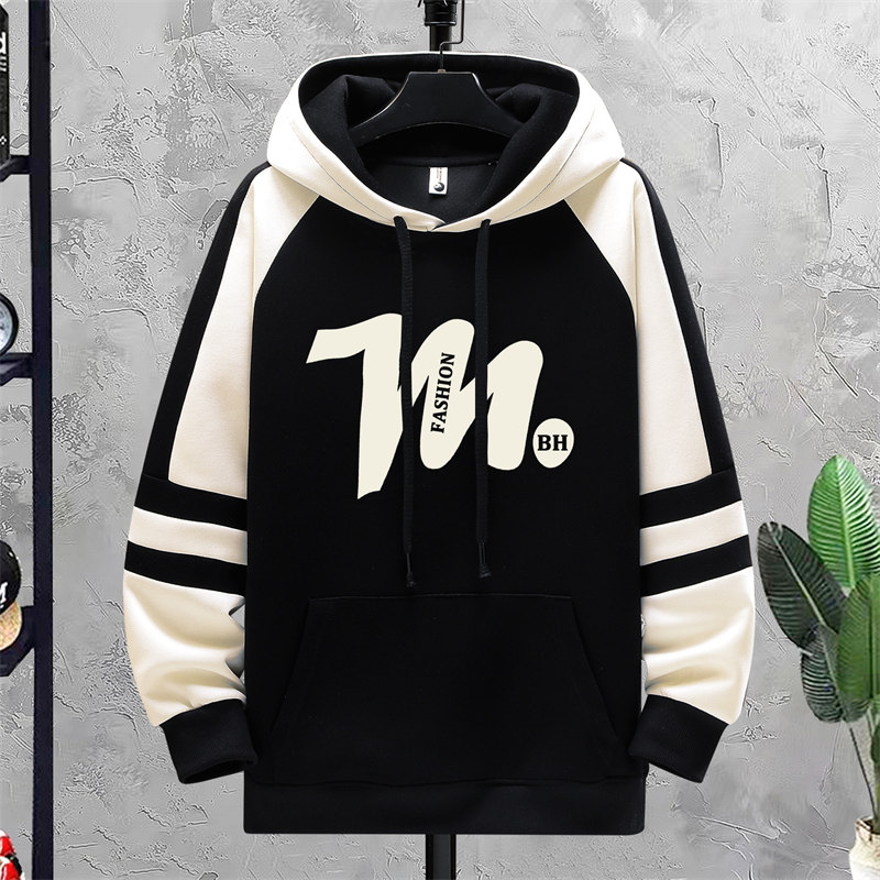 春秋季连帽卫衣13男孩14初中学生纯棉运动套装15岁青少年大童春装