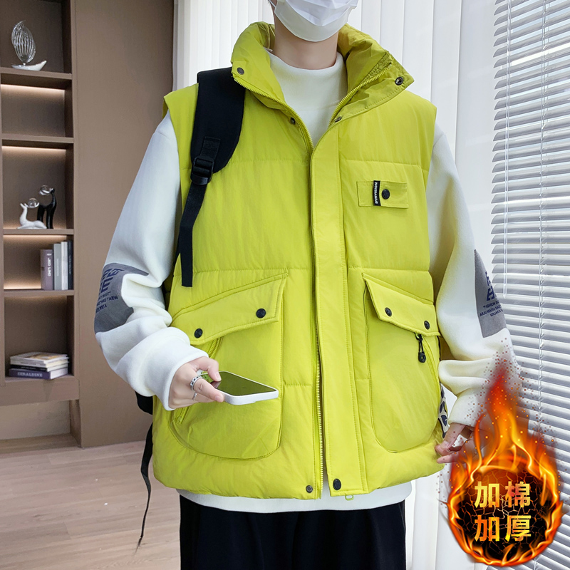 冬季潮流帅气背心外套羽绒棉马甲