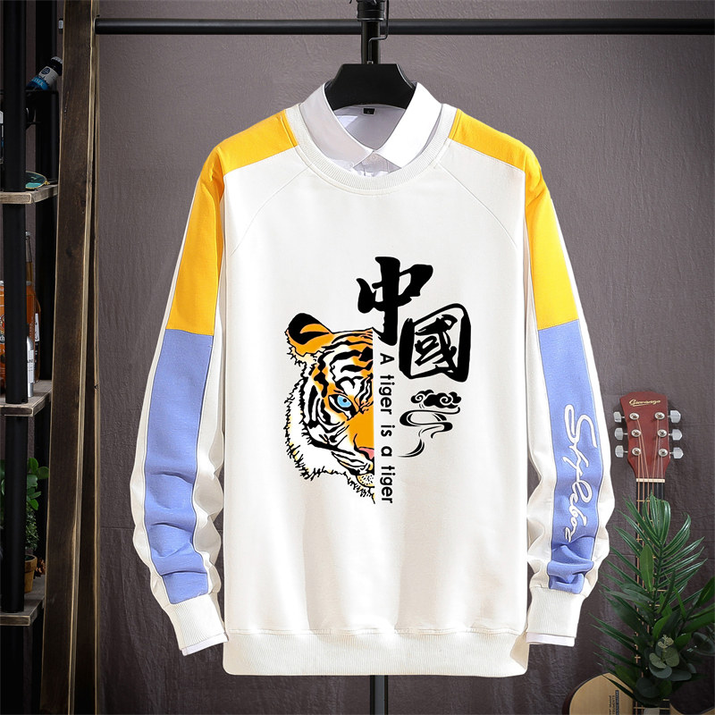 秋季长袖t恤12岁男孩13初中学生14圆领潮流打底衫15大童男装卫衣