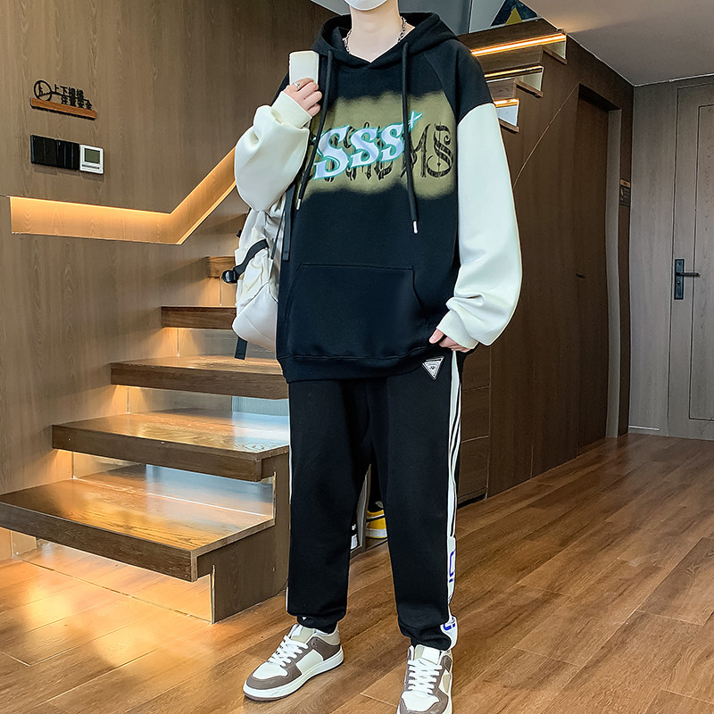 春季青少年卫衣男孩长袖T恤套装