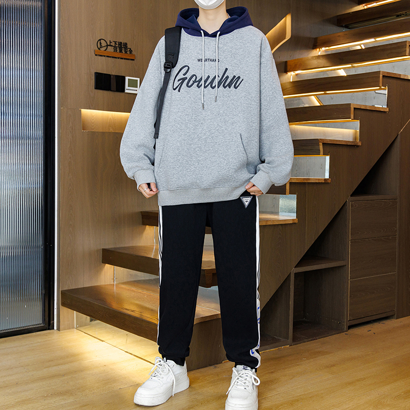 秋季連帽衛衣男孩子長袖t恤套裝