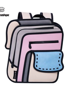JumpFromPaper吐司包2D漫画书包学生双肩背包二次元校园礼物JFP