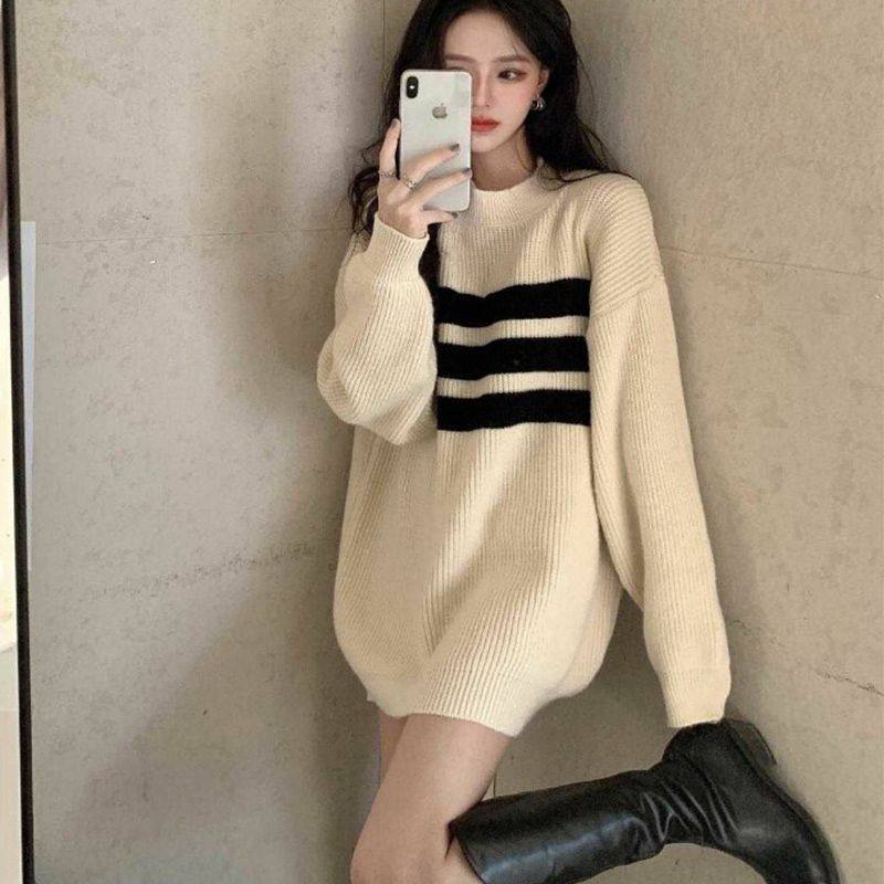 Mid length version sweater Easy Lazy 2022 Autumn and winter Exorcism Sweater Socket Base coat Long sleeve jacketin the Women's clothing/Boutique , Sweaters  category - from Buy2taobao.com to provide professional Taobao agent buy service
