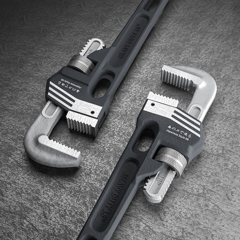 管钳子家用万能扳手快速两用多功能水暖管钳大号小管子钳10寸万用