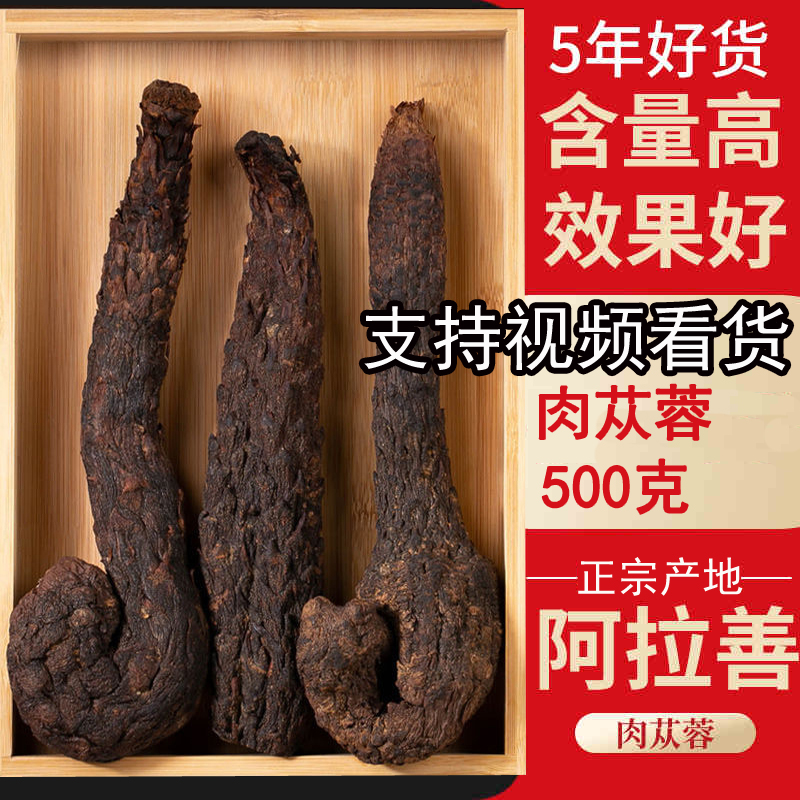 正宗内蒙古阿拉善荒漠肉苁蓉整根500g正品油苁蓉男肾泡茶水泡酒料