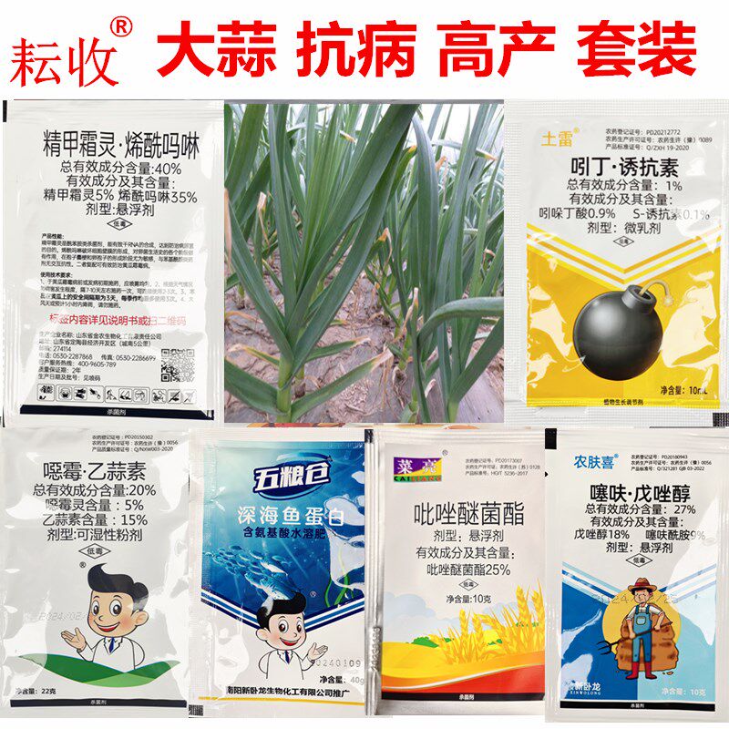 大蒜专用杀菌套装疫病锈病白粉病霜霉病调节生长农药杀菌剂