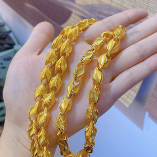 霸气高档男士项链精工版本大麦穗项链空心薄壁仿真久不掉色