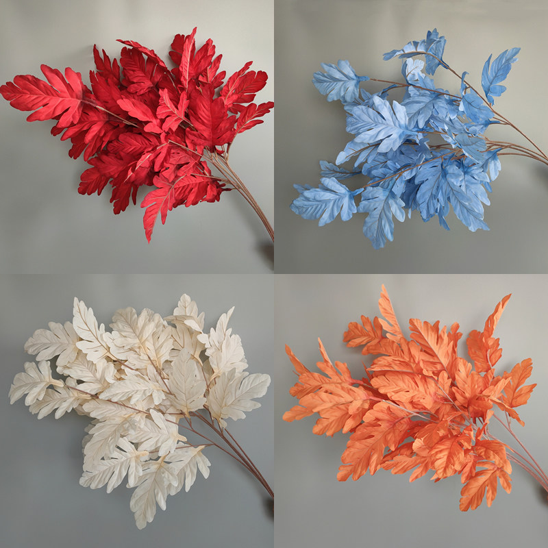 婚庆仿真花材贝壳叶绢花插花装饰