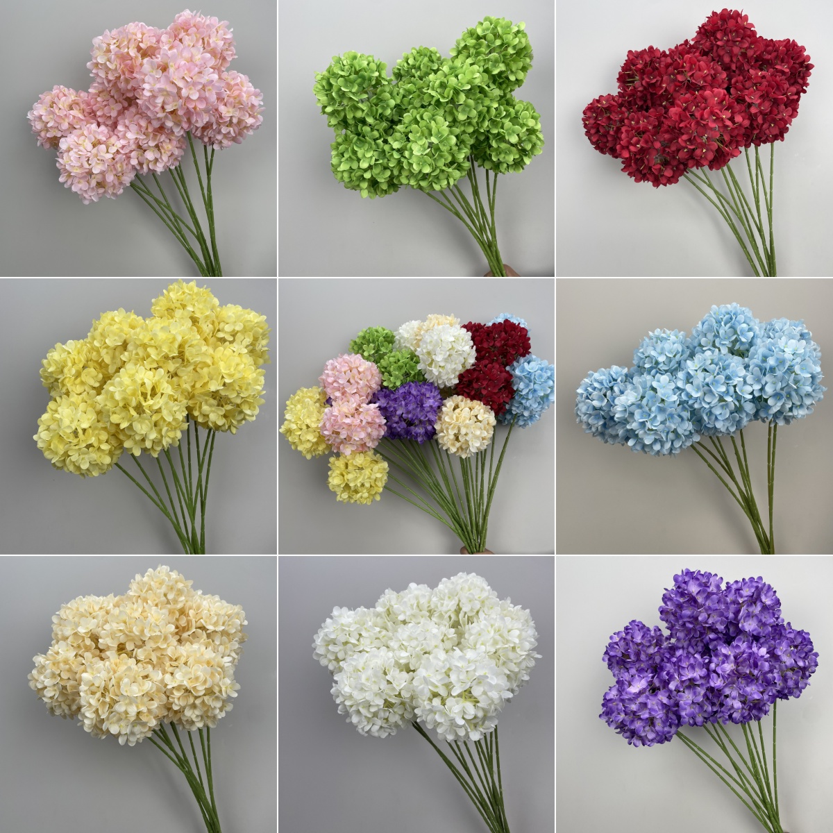 仿真花绢花假花圆球棒棒糖绣球