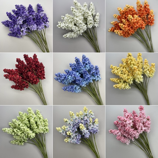 婚庆仿真花材葡萄风信子假花仿生花客厅摆设插花摄影道具高枝飞燕