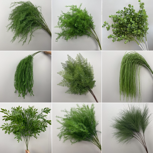 婚庆绿色系仿真花材单支插花