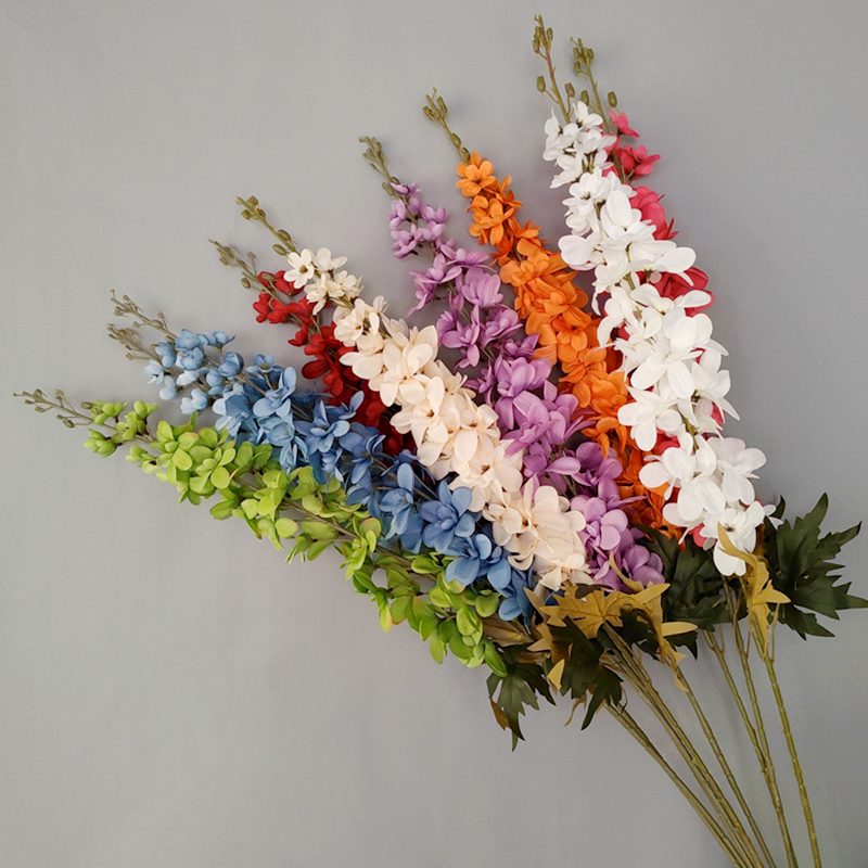 婚庆仿真花单只千代兰假花婚礼堂路引背景墙装饰花材插花挑高绢花