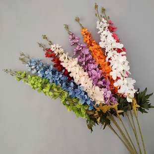 婚庆仿真花单只千代兰假花婚礼堂路引背景墙装饰花材插花挑高绢花