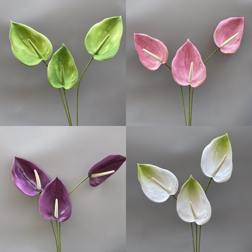 婚礼仿真花材观音莲火鹤吊顶插花