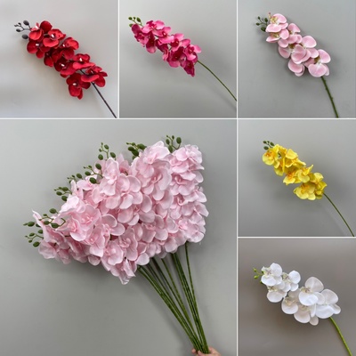 婚庆插花仿真花材蝴蝶兰软装白色