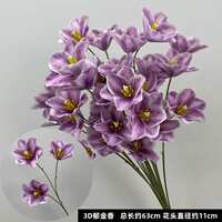 Wholesale of purple artificial flowers for weddings, hydrangeas, balloons, party decorations, artificial flowers, backgrounds, road guides, floor arrangements, and flower materials thumbnail 5