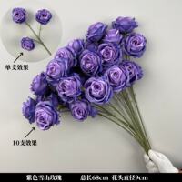 Wholesale of purple artificial flowers for weddings, hydrangeas, balloons, party decorations, artificial flowers, backgrounds, road guides, floor arrangements, and flower materials thumbnail 8
