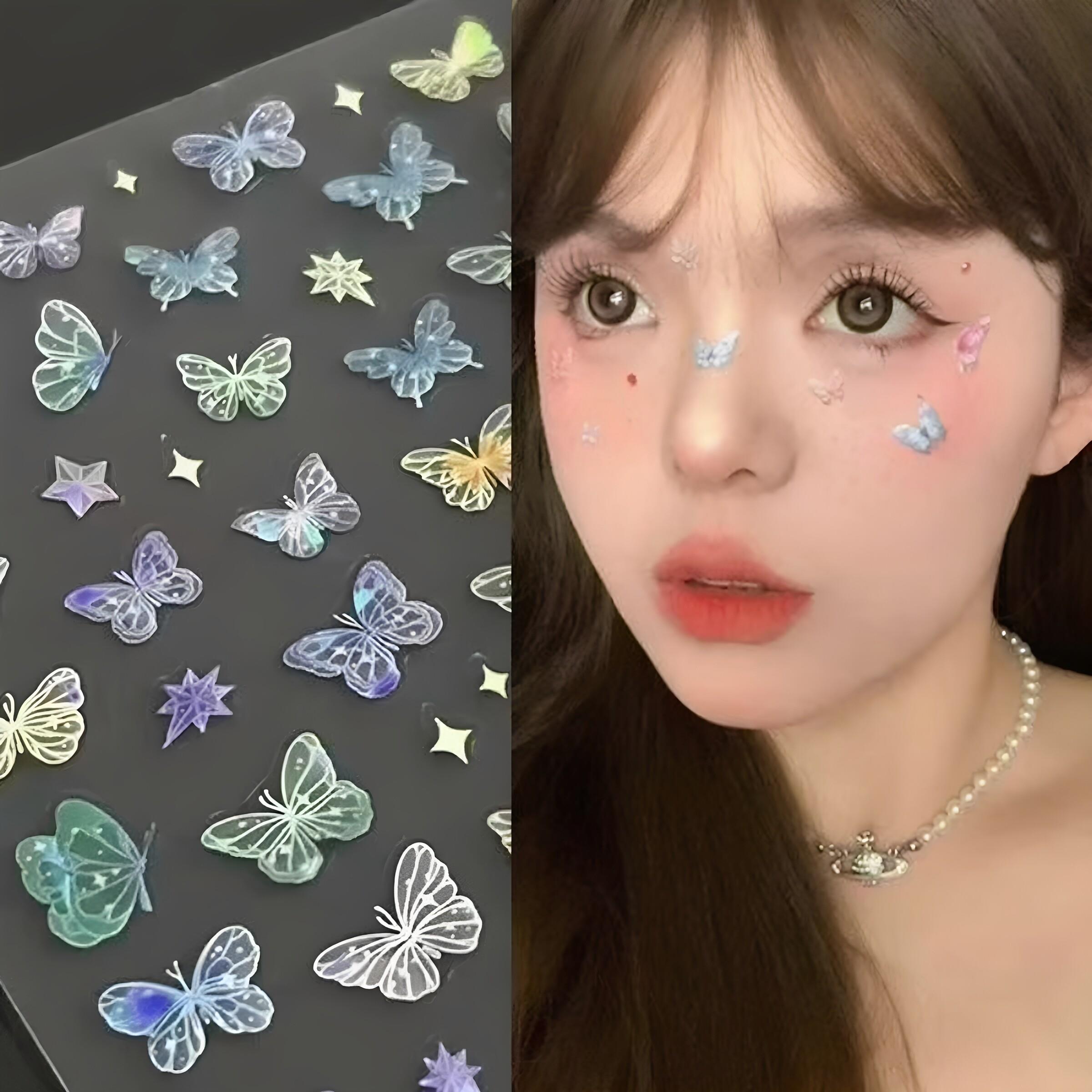 正品【仙女同款】蝴蝶翼流光贴纸万物贴纸手作本美甲贴纸蝴蝶指甲