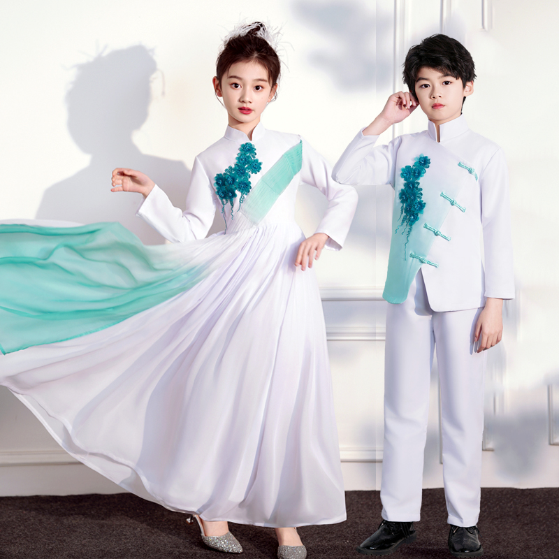 儿童合唱服演出服主持人演讲男女童诗歌朗诵中小学生国庆节表演服