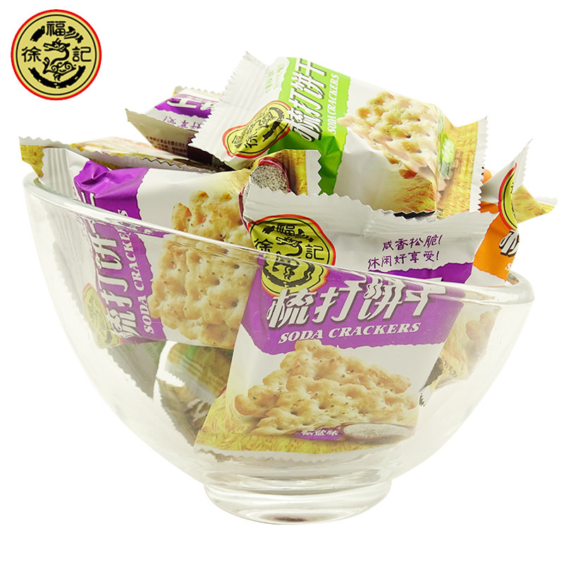 徐福记梳打饼干 500g散装称 苏打饼香葱味芝麻味 休闲零食饼干
