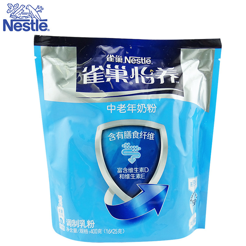 nestle雀巢 怡养中老年奶粉 400g 包装 调制乳粉 高钙配方