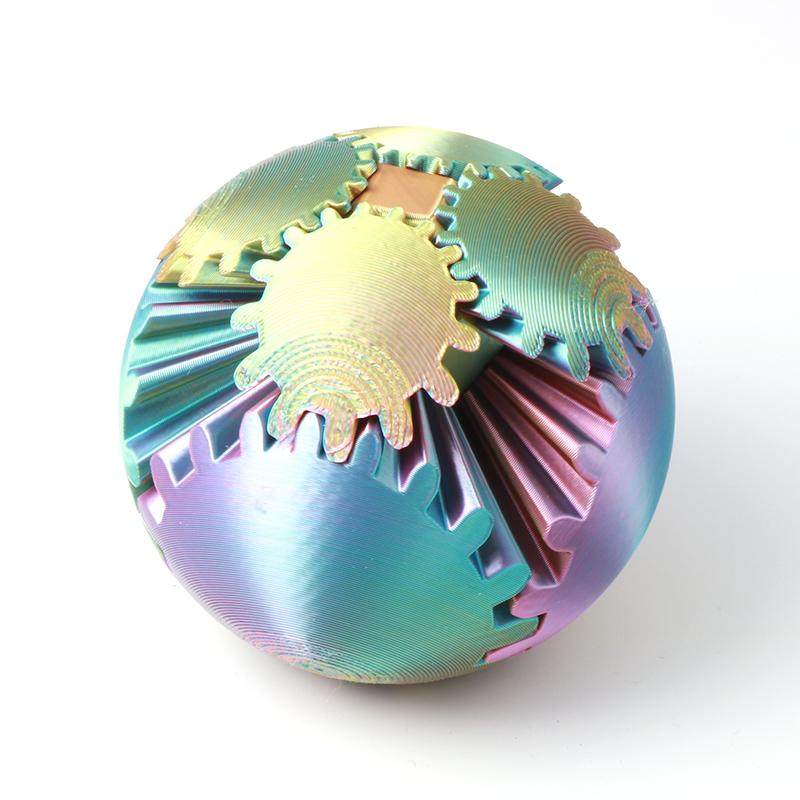 3D打印齿轮球爆款解压创意指尖球齿轮花魔方旋转空间几何儿童玩具