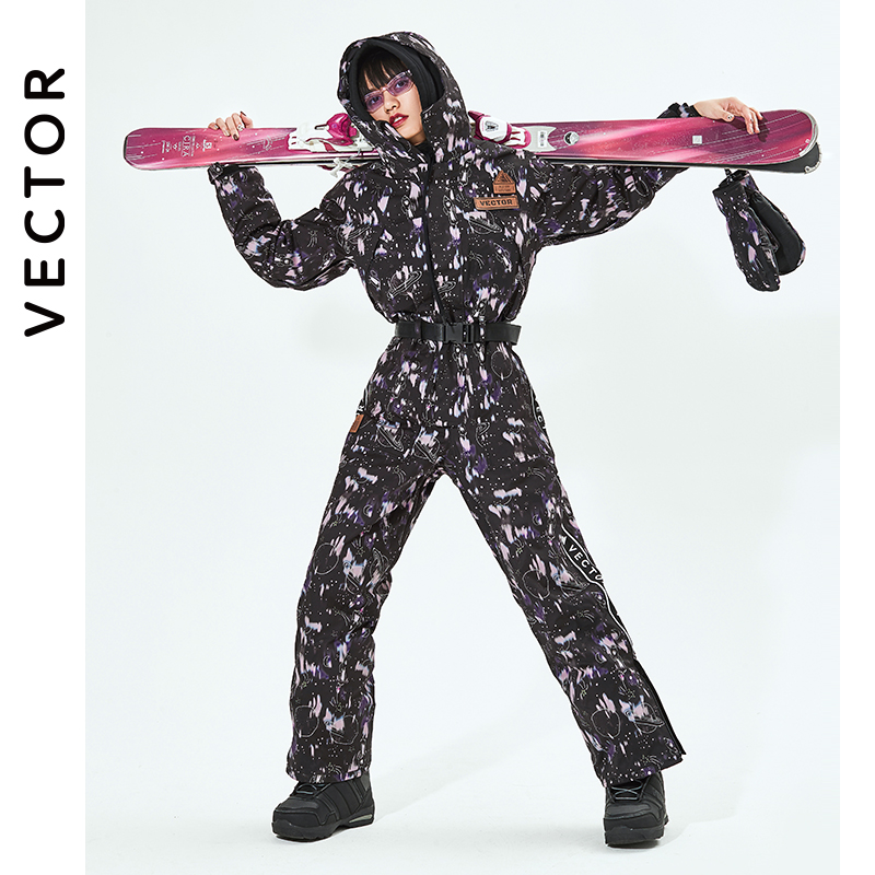 VECTOR成人滑雪服女连体加厚保暖防水单板滑雪衣裤男户外滑雪装备