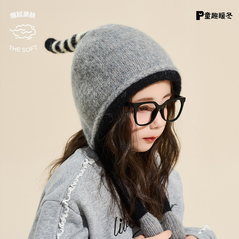 可爱儿童帽子2025新款防风防寒帽男女童加绒护耳触角保暖帽秋冬季,服饰配件/皮带/帽子/围巾,帽子,淘宝优惠券,粉丝福利购,淘宝优惠卷