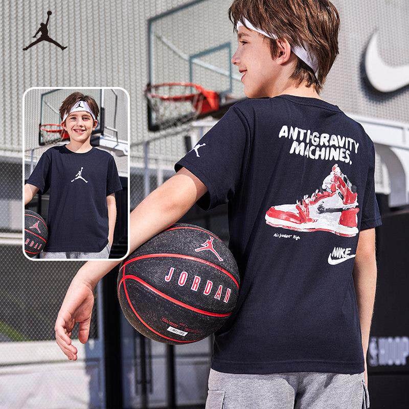 Jordan儿童装2026夏季男童T恤中大童透气短袖AJ夏装JD2332083