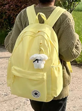 Converse匡威正品儿童双肩包大容量帆布书包女士大童黄色红色男女