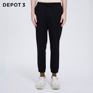 DEPOT3 长裤 男装 原创设计品牌经典 针织弹力慢跑9分长裤