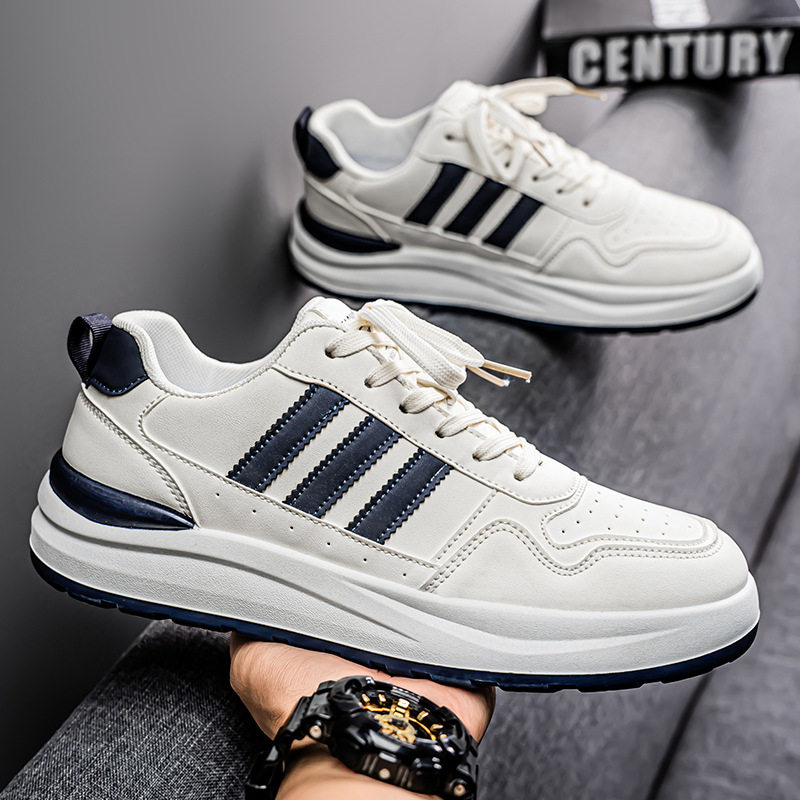 休闲潮流男鞋2026透气轻便防滑新款休闲鞋男士百搭运动板鞋潮鞋子
