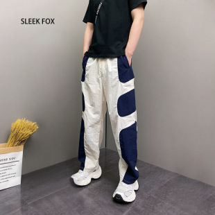 痞帅哈伦裤 时尚 速干腰部抽绳运动裤 2026新款 男 百搭撞色束脚休闲裤