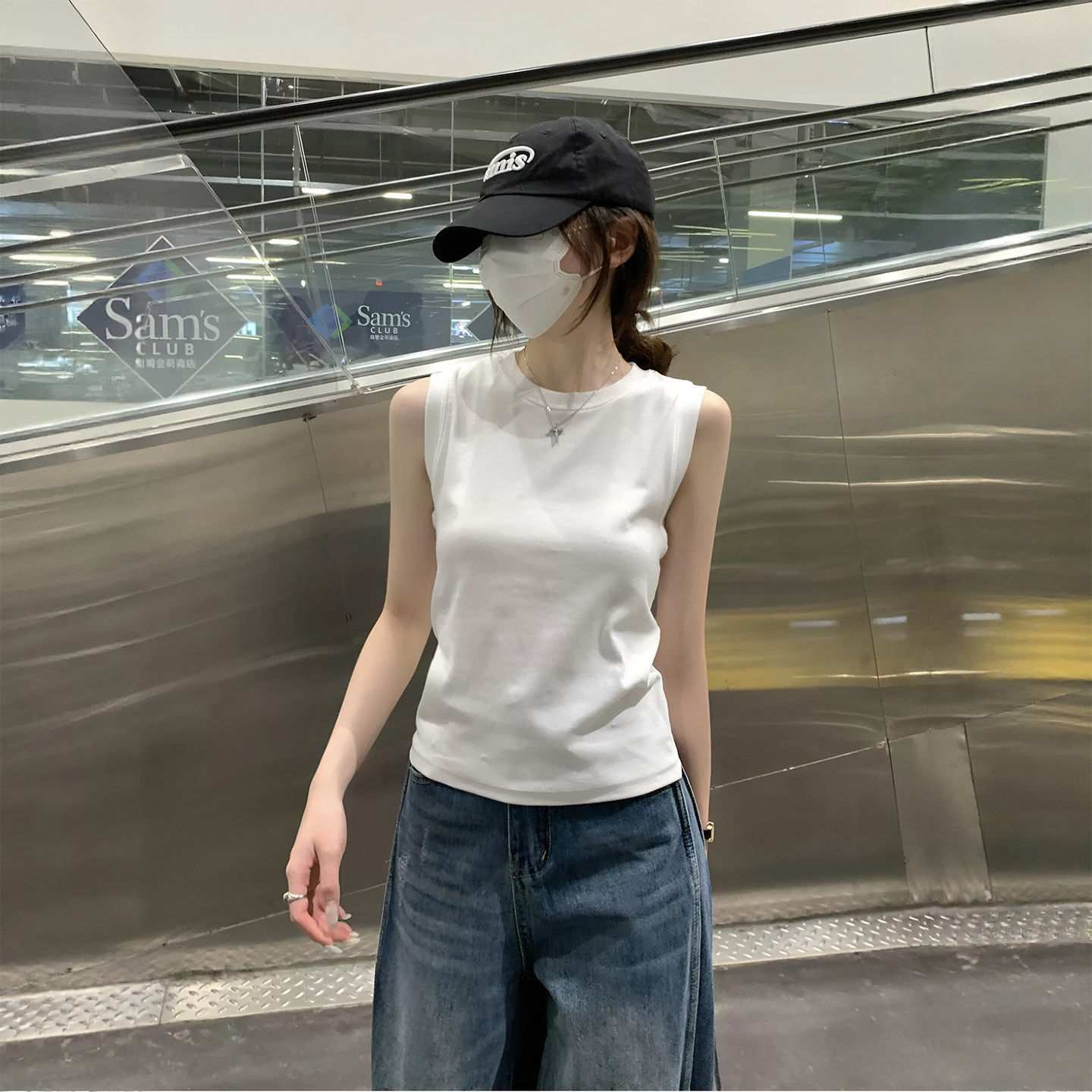 白色吊带背心外穿女2026新款夏季工字遮副乳坎肩打底内搭无袖上衣