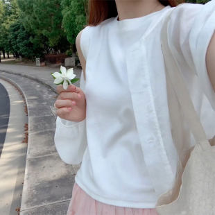 白色女士吊带背心夏季2026新款工字打底无袖内搭圆领气质外穿上衣