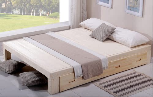 简约现代实木床榻榻米儿童