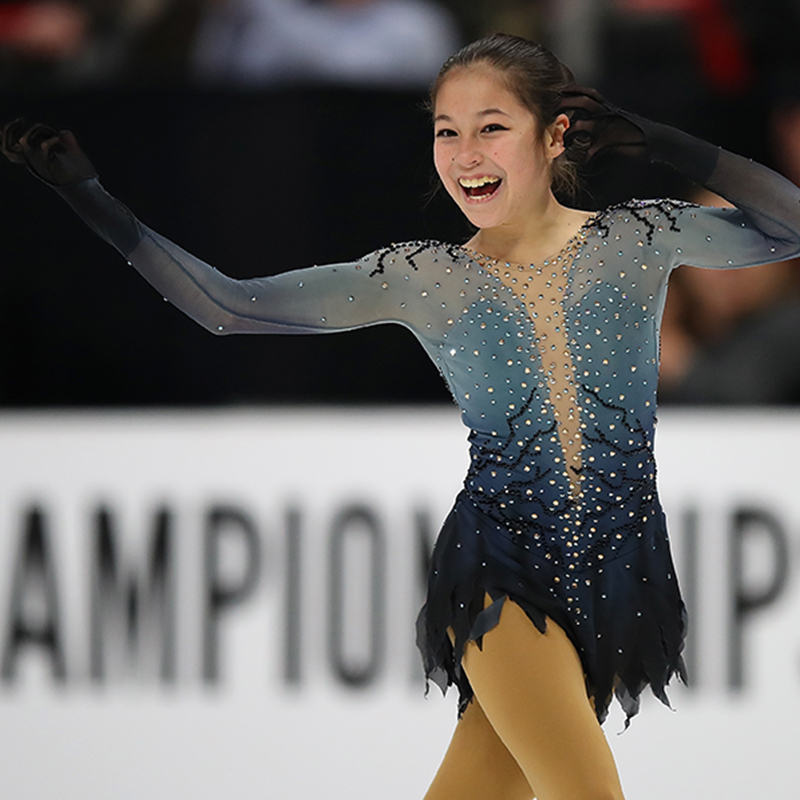 花样滑冰服成人儿童定制氨纶上衣