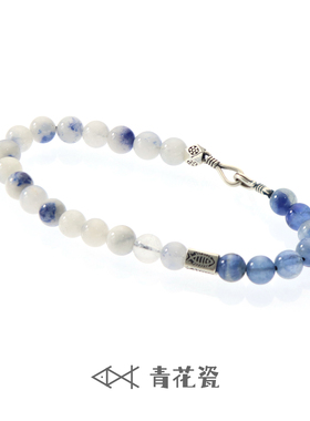 天然水晶宝石蓝晶石手链