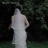 WHITE 复古精致森系旅拍通透 新娘双层蕾丝头纱 FANGLE 橙花