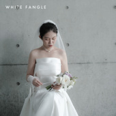 WHITE 旅拍飘带 颈饰婚礼优雅丝带 FANGLE 一颗珍珠