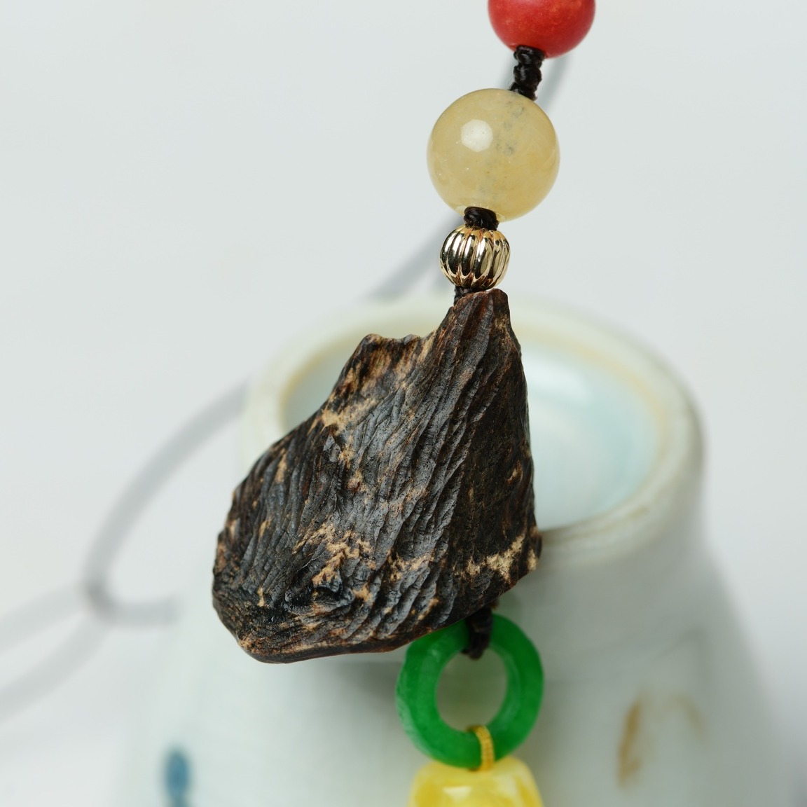 天然惠安真沉香吊坠钥匙手机挂件