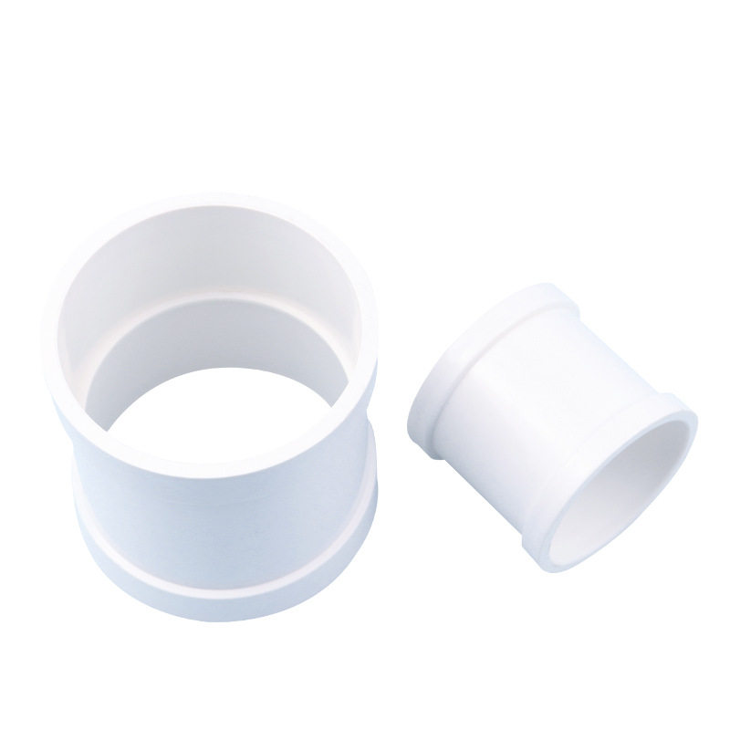 PVC直接管箍排水管国标规格直通接头下水管配件50管件75管道110_虎窝淘