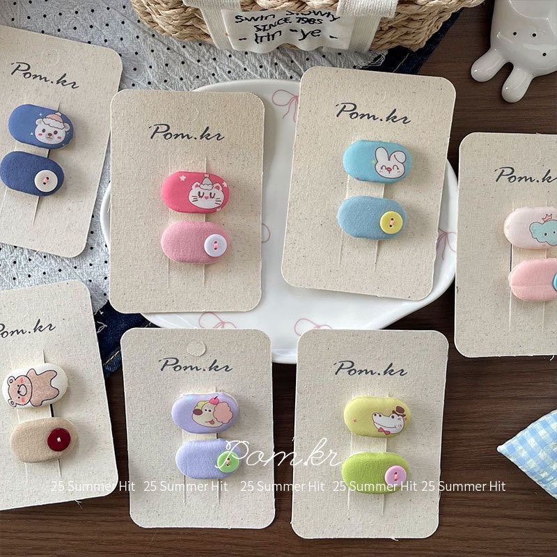 韩版新款可爱卡通小熊发夹儿童侧边碎发刘海夹少女百搭发卡子头饰